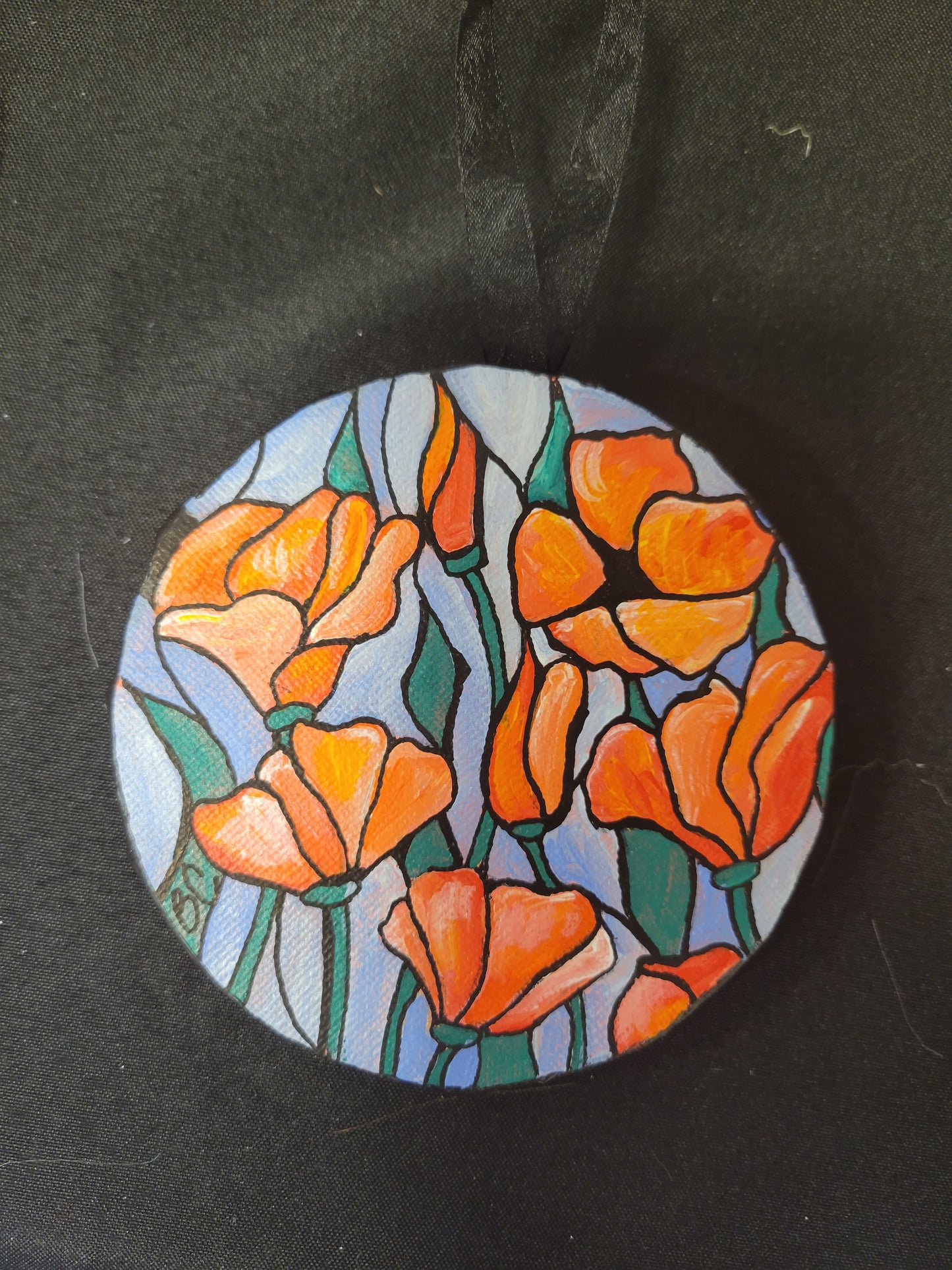 Round Canvas Ornament