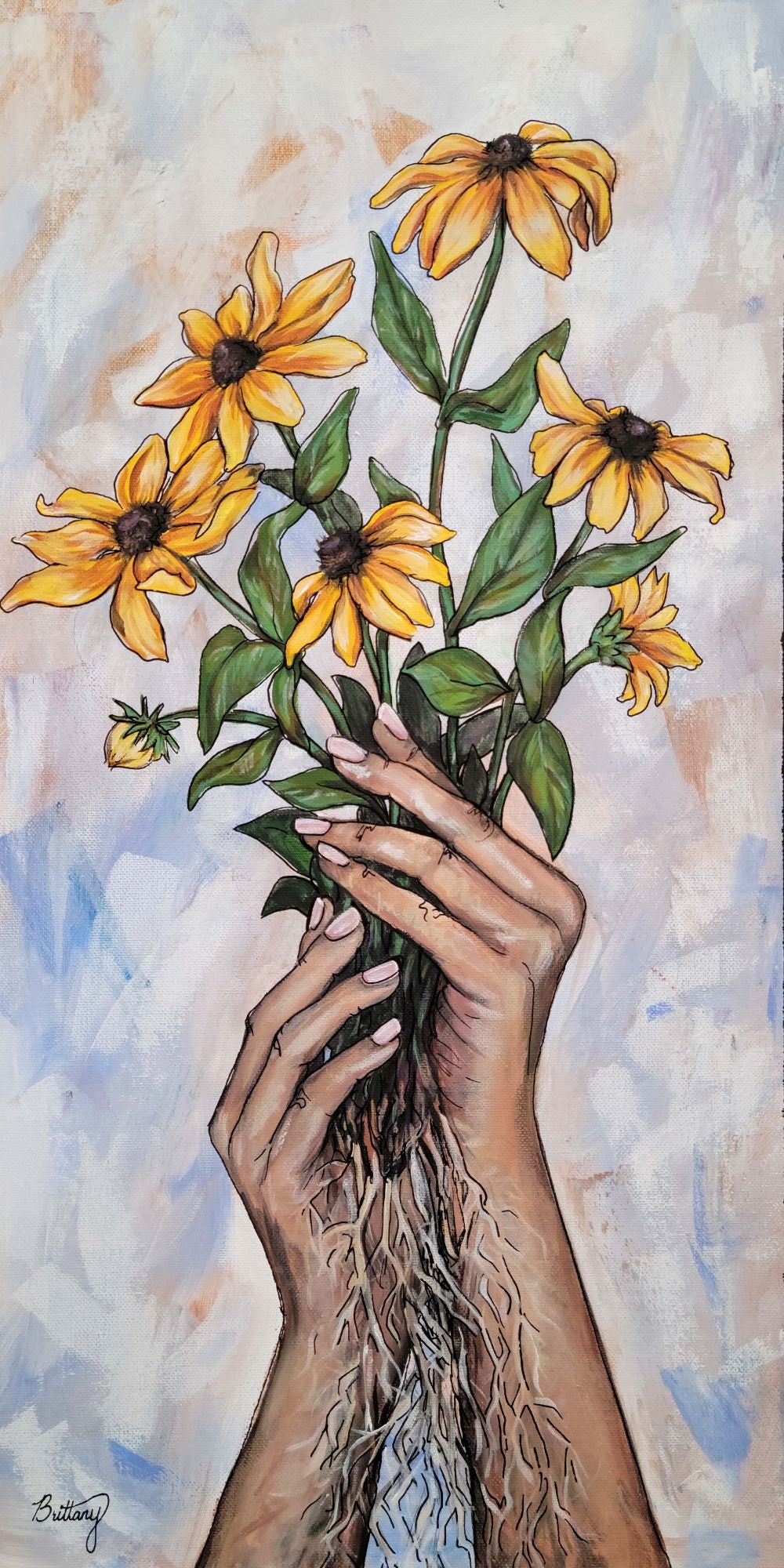 Black-Eyed Susan, Original Acrylic Painting