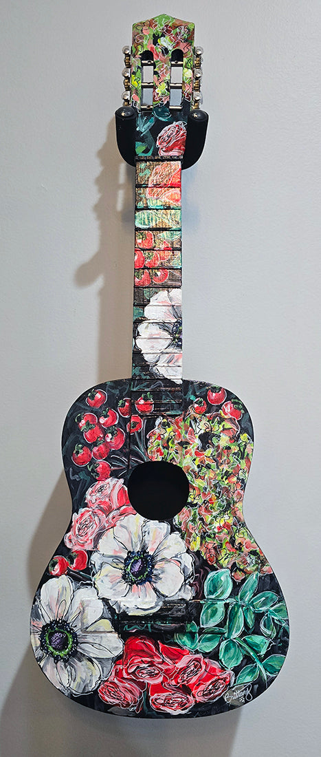 Bouquet, A small painted guitar