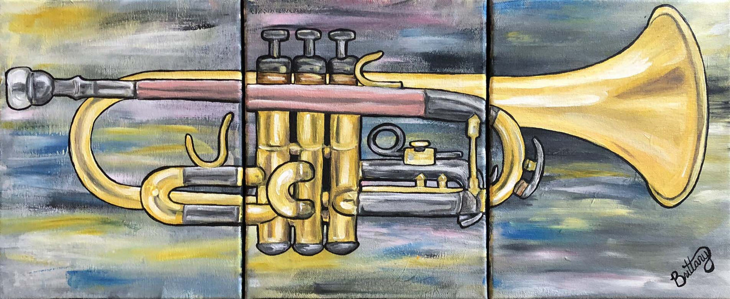 Trumpet, Original Acrylic Painting
