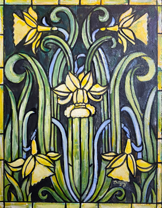 Daffodils, Original Acrylic Painting