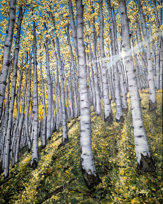 Aspen Forest, Original Acrylic Painting
