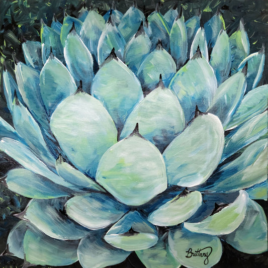 Blue Agave, Original Acrylic Painting