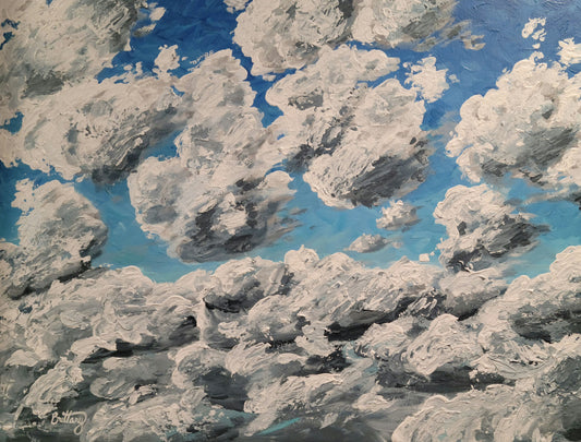 Cloud Study, Original Acrylic Painting