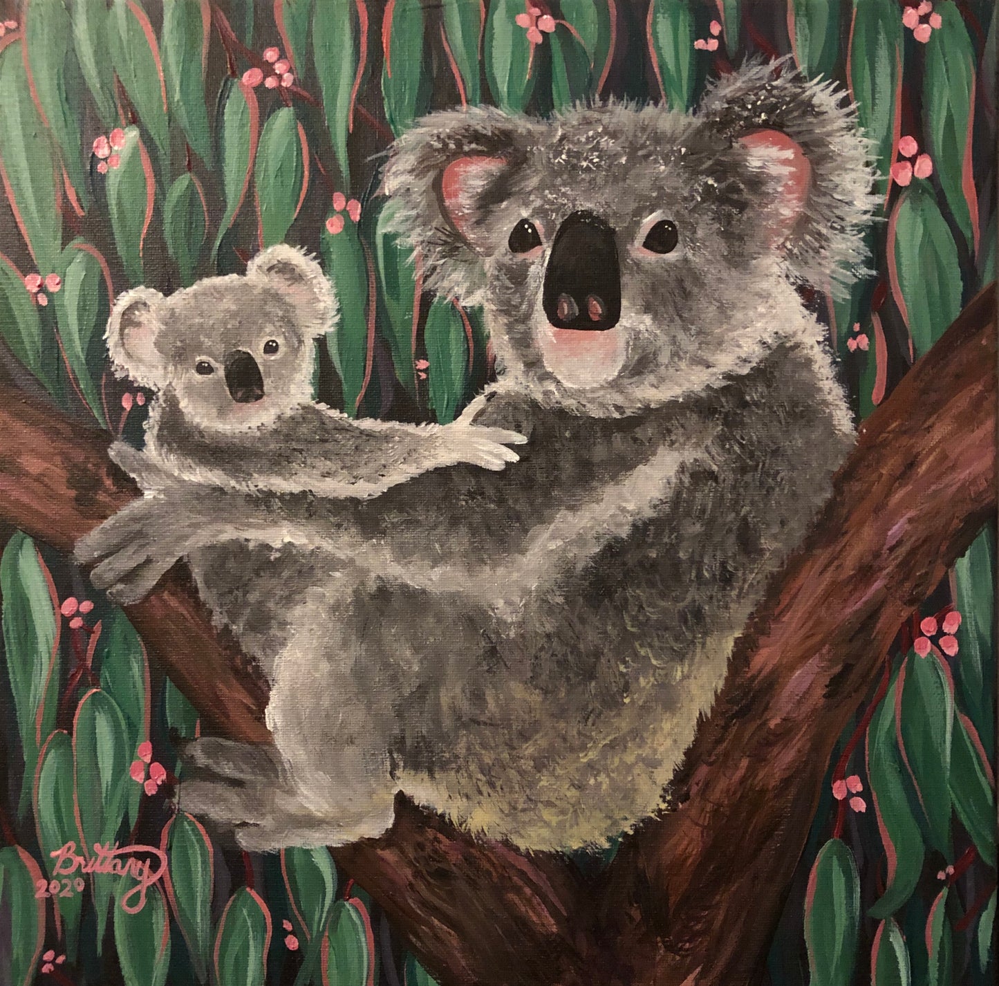 Koalas, Original Acrylic Painting