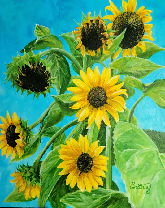 Sunflowers, Original Acrylic Painting