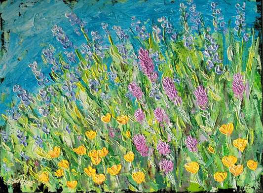 Wildflower Study, Original Acrylic Painting